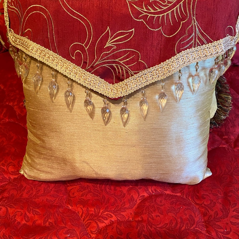 Custom Made Pillow Beaded